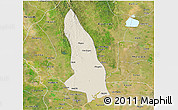Shaded Relief 3D Map of Hlegu, satellite outside