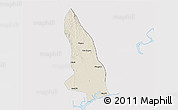 Shaded Relief 3D Map of Hlegu, single color outside