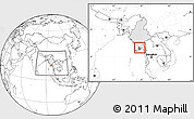 Blank Location Map of Hlegu, highlighted country, highlighted parent region, within the entire country