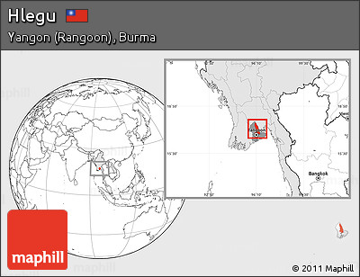 Blank Location Map of Hlegu, highlighted country, highlighted parent region