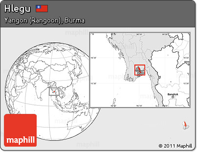 Blank Location Map of Hlegu, highlighted country, highlighted parent region