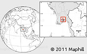 Blank Location Map of Hlegu, highlighted country