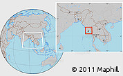 Gray Location Map of Hlegu, highlighted parent region, within the entire country