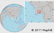 Gray Location Map of Hlegu, highlighted parent region