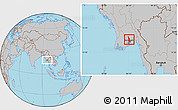 Gray Location Map of Hlegu