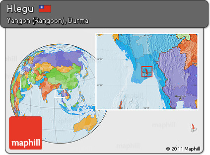 Political Location Map of Hlegu