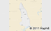 Classic Style Map of Hlegu, single color outside