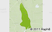 Physical Map of Hlegu, lighten