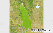 Physical Map of Hlegu, satellite outside