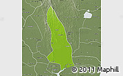 Physical Map of Hlegu, semi-desaturated