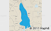 Political Map of Hlegu, shaded relief outside