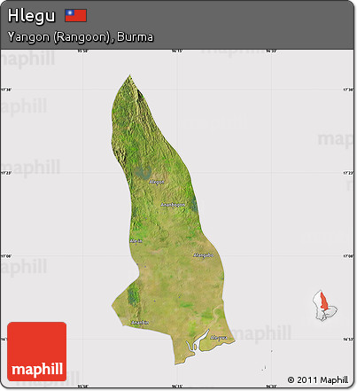 Satellite Map of Hlegu, cropped outside