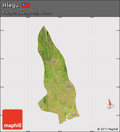 Satellite Map of Hlegu, cropped outside