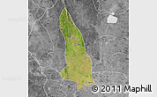Satellite Map of Hlegu, desaturated