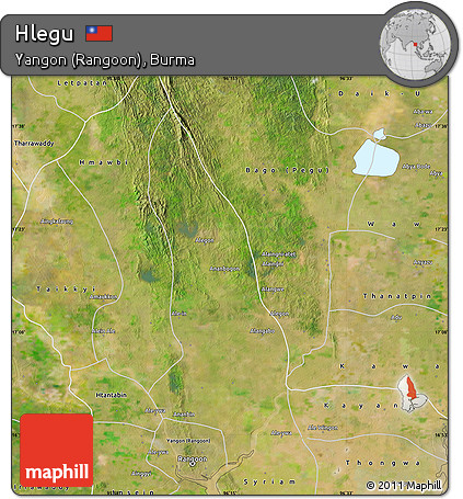 Satellite Map of Hlegu