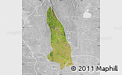 Satellite Map of Hlegu, lighten, desaturated