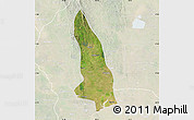Satellite Map of Hlegu, lighten