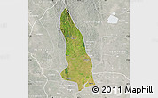 Satellite Map of Hlegu, lighten, semi-desaturated