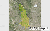 Satellite Map of Hlegu, semi-desaturated