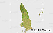 Satellite Map of Hlegu, single color outside