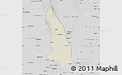 Shaded Relief Map of Hlegu, desaturated