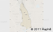 Shaded Relief Map of Hlegu, lighten