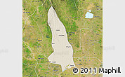 Shaded Relief Map of Hlegu, satellite outside