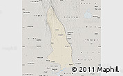Shaded Relief Map of Hlegu, semi-desaturated