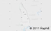 Silver Style Map of Hlegu, single color outside