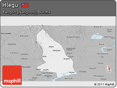 Gray Panoramic Map of Hlegu