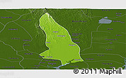 Physical Panoramic Map of Hlegu, darken