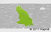 Physical Panoramic Map of Hlegu, lighten, desaturated