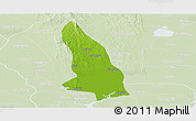 Physical Panoramic Map of Hlegu, lighten