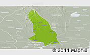 Physical Panoramic Map of Hlegu, lighten, semi-desaturated