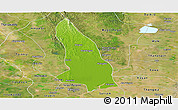 Physical Panoramic Map of Hlegu, satellite outside