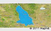 Political Panoramic Map of Hlegu, satellite outside