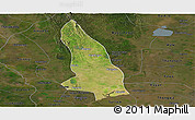 Satellite Panoramic Map of Hlegu, darken