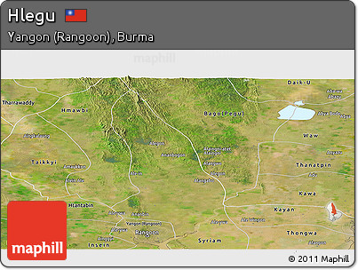Satellite Panoramic Map of Hlegu