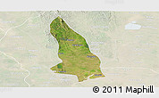 Satellite Panoramic Map of Hlegu, lighten