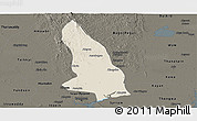 Shaded Relief Panoramic Map of Hlegu, darken