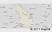 Shaded Relief Panoramic Map of Hlegu, desaturated
