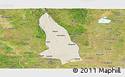 Shaded Relief Panoramic Map of Hlegu, satellite outside