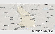 Shaded Relief Panoramic Map of Hlegu, semi-desaturated