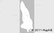 Gray Simple Map of Hlegu, cropped outside