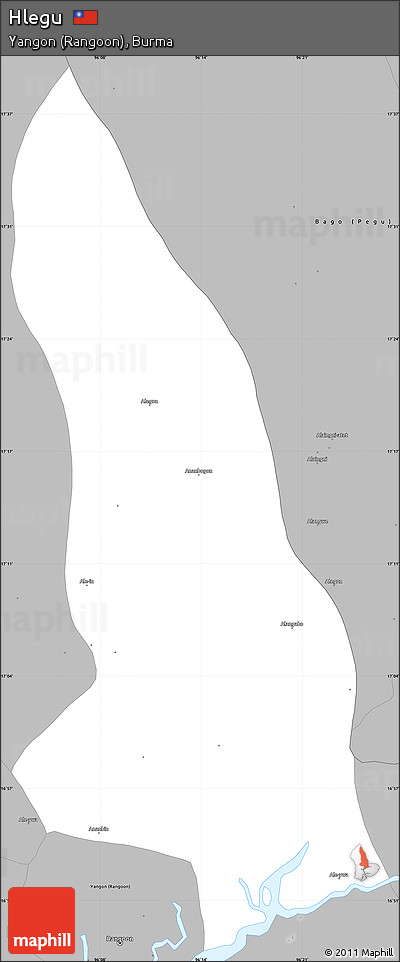 Gray Simple Map of Hlegu