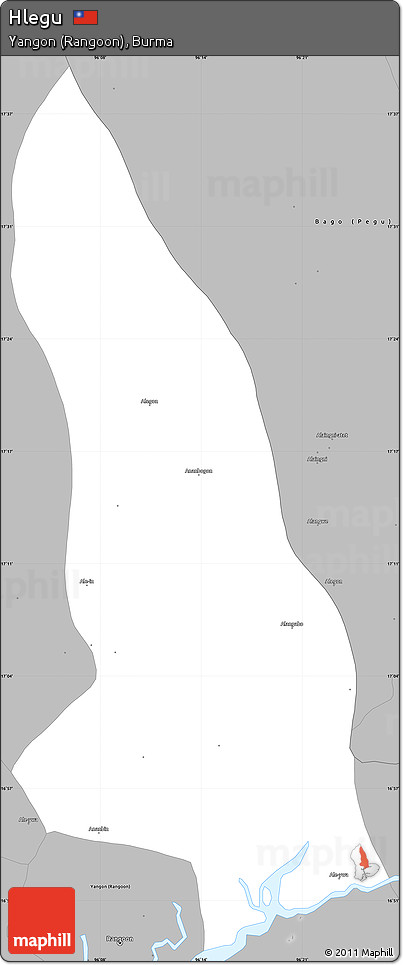 Gray Simple Map of Hlegu