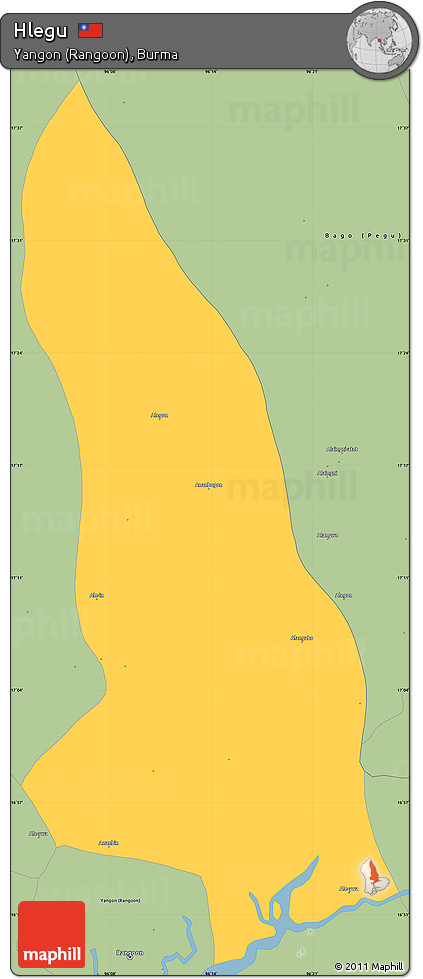 Savanna Style Simple Map of Hlegu