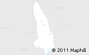 Silver Style Simple Map of Hlegu, single color outside