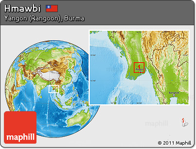Physical Location Map of Hmawbi