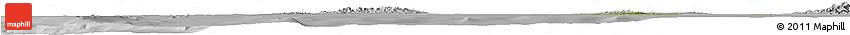 Satellite Horizon Map of Yangon (Rangoon), lighten, desaturated